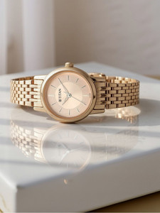 Titan NP2593WM02 Titan Rose Gold Dial Rose Gold Metal Strap Analog Watch  - For Women