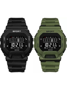 Good Friend Combo OF 2 Multi-Functional Multi-Light With Alarm Digital Watch  - For Boys