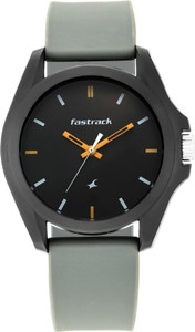 Fastrack 68011PP08 Fastfit Black Dial Grey Silicone Strap Watch - Image 6