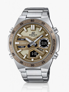 CASIO EFV-C110D-5ADF Edifice Brown Dial Silver Stainless Steel Band Analog-Digital Watch - For Men