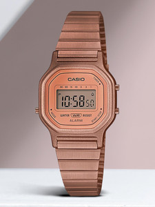 CASIO D217 Vintage Dial Rose Gold Stainless Steel Band घड़ी - पुरुषों और महिलाओं के लिए