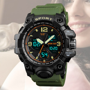 Diaggro SKM 1327 Green Shock-resistant and scratch-resistant sport watch with versatile functions Analog-Digital Watch  - For Men