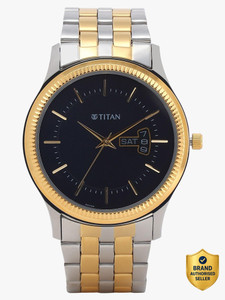 Titan 1824BM03 Titan Karishma Midnight Blue Dial TwoToned Stainless Steel Strap Analog Watch - For Men