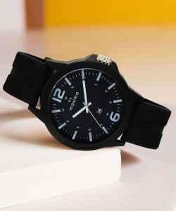 jm！ Jainx Green Silicone Band Analog Watch - For Men JM7163