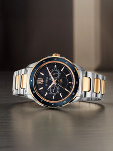 Titan Titan Regalia Premium Multifunction Blue Dial TwoToned SS Strap Analog Watch - For Men
