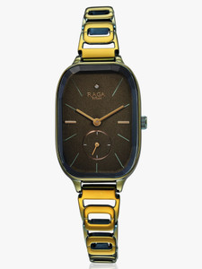 Titan Titan Raga Chic Green Dial Green Metal Strap Analog Watch - For Women