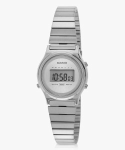 CASIO LA700WE-7ADF Vintage Silver Dial Silver Stainless Steel Band Digital Watch - For Men & Women