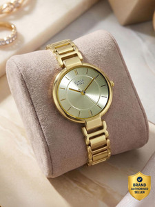 Titan NP2608YM01 Titan Raga Viva Champagne Dial Gold Metal Strap Analog Watch - For Women