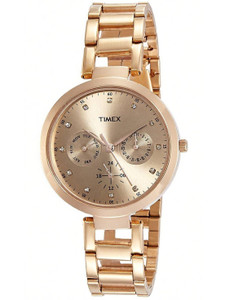 TIMEX Round 35mm Rose Gold Dial Analog Watch  - For Women