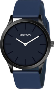 Rishox Quartz Movement, Best Quality - For Men & Boys, Classic, Attractive Blue Strap Analog Wrist Watch - New Sleek Minimalist Design Analog Watch  - For Men