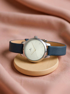 Titan NP2481SL10 Titan Workwear White Dial Blue leather strap Analog Watch - For Women