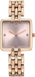 Fastrack FV60122WM01W Minimalist Quartz Dial Rose Gold Alloy Strap घड़ी - लड़कियों के लिए