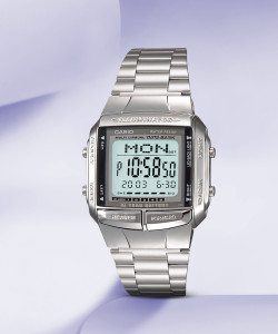 CASIO DB27 Vintage DB-360-1ASDF Dial Silver Stainless Steel Band घड़ी - पुरुषों और महिलाओं के लिए
