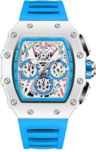 ONOLA 6827W AeroX Skeleton Chronograph Watch for Men | Blue Strap Sports Analog Watch - For Men