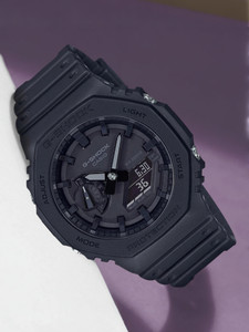 CASIO GA-2100-1A1DR G-SHOCK GA-2100-1A1DR Black Dial Resin Strap Analog-Digital Watch  - For Men