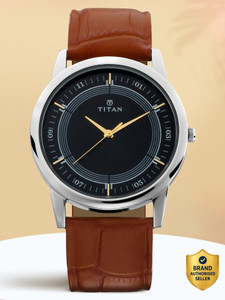 Titan NP1773SL02 Blue Dial Brown Leather Strap Analog Watch - Image 6