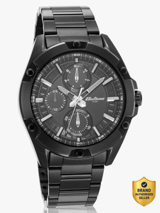 Titan Chornograpgh Titan Octane Multifunction Black Dial Black Stainless Steel Strap Analog Watch - For Men