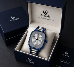 ARMADO AR-MH-2610-Dolphin Grey Armado Titanium Grey Day-Date Premium Analog Watch for Boys Analog Watch  - For Men