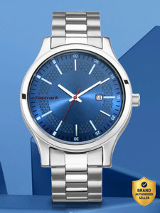 Fastrack Blue Dial Silver Stainless Steel Strap Analog Watch - Image 6