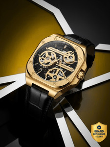 French Connection FCA15BL Gold Textured Dial | Mechanical Automatic Watch For Men's | FCA15BL Analog Watch - For Men