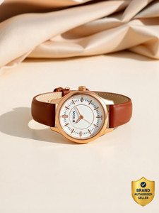 Titan 2638WL01 Quartz Silver Dial Brown Leather Strap Watch for Women - Image 6