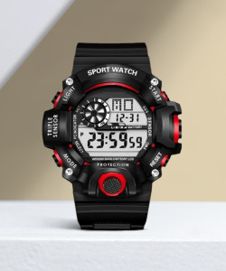hala G-90 Black Sports Water Resistant Digital Watch – For Men