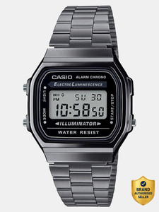 CASIO A168WGG-1ADF Black Vintage Dial Watch - Image 6
