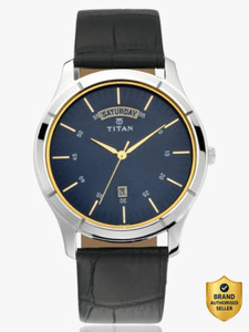 Titan Workwear Midnight Blue Dial Black LeatherStrap Analog Watch - Image 6