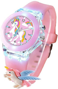 Good Friend Best Gift Baby Boys Girl for Kids Watch for 3+to 11 Year Old boy Girl Multicolor Lights 3D Cute Cartoon Multi Function Rubber Strap Kidd's Boys घड़ी - लड़कों और लड़कियों के लिए