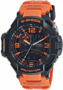 CASIO GA-1000-4ADR G-SHOCK GA-1000-4ADR Black-Orange Dial Orange Resin  Strap Analog-Digital Watch For Men Buy CASIO GA-1000-4ADR G-SHOCK