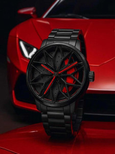 Trendy Men's Car Wheel Analog Watch - Image 3