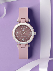 Fastrack NP68015PP03 Fastrack Trendies Pink Dial Pink Silicone Strap Analog Watch  - For Girls