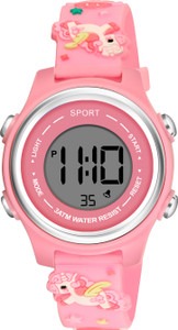 MAAN INTERNATIONAL Unicorn-Pink Maan Kids Led Digital Sports Silicone Strap Stylish and Colorful 3D Kids Watch Digital Watch  - For Boys & Girls