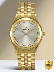 Titan Silver Dial Gold Stainless Steel Strap Analog Watch - Men - Image 6