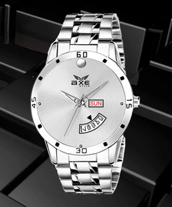 AXE Style XDD-7009 White Watch Mens & StainlessSteel Day&Date Functioning Wrist Watch For Mens&Boys Analog Watch  - For Men