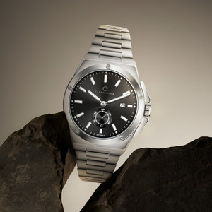 Carlington Silver Black Analog Watch  - For Men