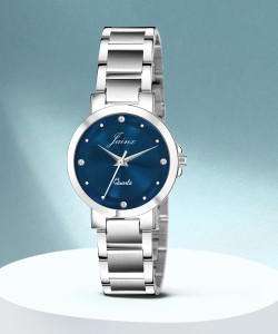 JAINX JW8516 Blue Dial Steel Chain Analog Watch  - For Women
