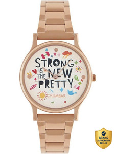 Teal By Chumbak Analog Watch - For Women / Girls Strapong is the new pretty White Dial Rose Gold Meta Analog Watch - For Women