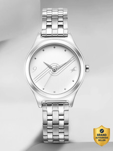 Fastrack Stunners 6.0 Fastrack Stunners White Dial Silver Metal Strap Analog Watch  - For Girls