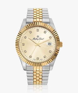 Mathey-Tissot H710BDI Swiss Made Mathy II Quartz Ronda 515 H3 Movement Gold Dial Analog Watch  - For Men
