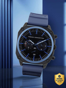 French Connection Valour Black Chronograph Watch - Image 6