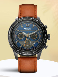 Titan NP1762KL01 Titan Octane Chronograph With Date Blue Dial Brown LeatherStrap Analog Watch  - For Men