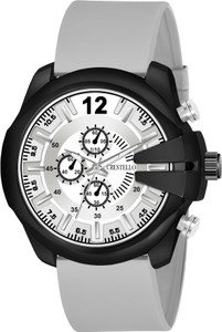 CRESTELLO CR-DSL042-GREY Grey Silicone Strap Analog Watch  - For Men