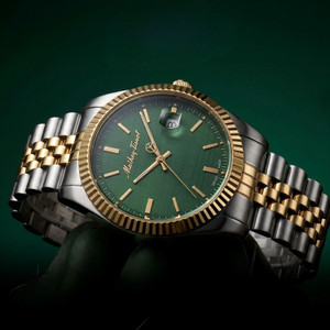 Mathey-Tissot H810BV Swiss Made Mathy III Quartz Ronda 515 H3 Movement Green Dial Analog Watch  - For Men