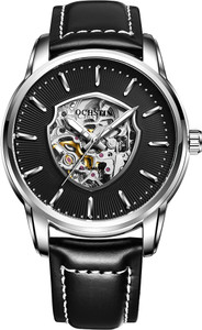 OVERFLY OCHSTIN Men's Black Automatic Skeleton Watch - Image 5