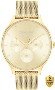 Calvin Klein Timeless Mesh Mf Calvin Klein Timeless Mesh Mf Qtz Light Champagne Round Dial Women's Watch / Analog Watch - For Women