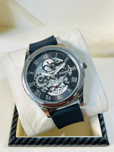FENlX Skeleton Dial Analog Men’s Watch with Silicone Strap Analog Watch  - For Men