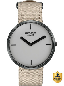 Sonata Poze 6 Men's Analog Watch - Beige - Image 6