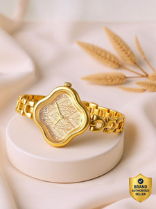 Titan Karishma Ladies Festive Titan Karishma Champagne Dial Gold Metal Strap Analog Watch - For Women