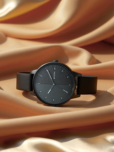 Titan NP2648NL01 Titan Workwear Gradient Black Dial Black LeatherStrap Analog Watch  - For Women